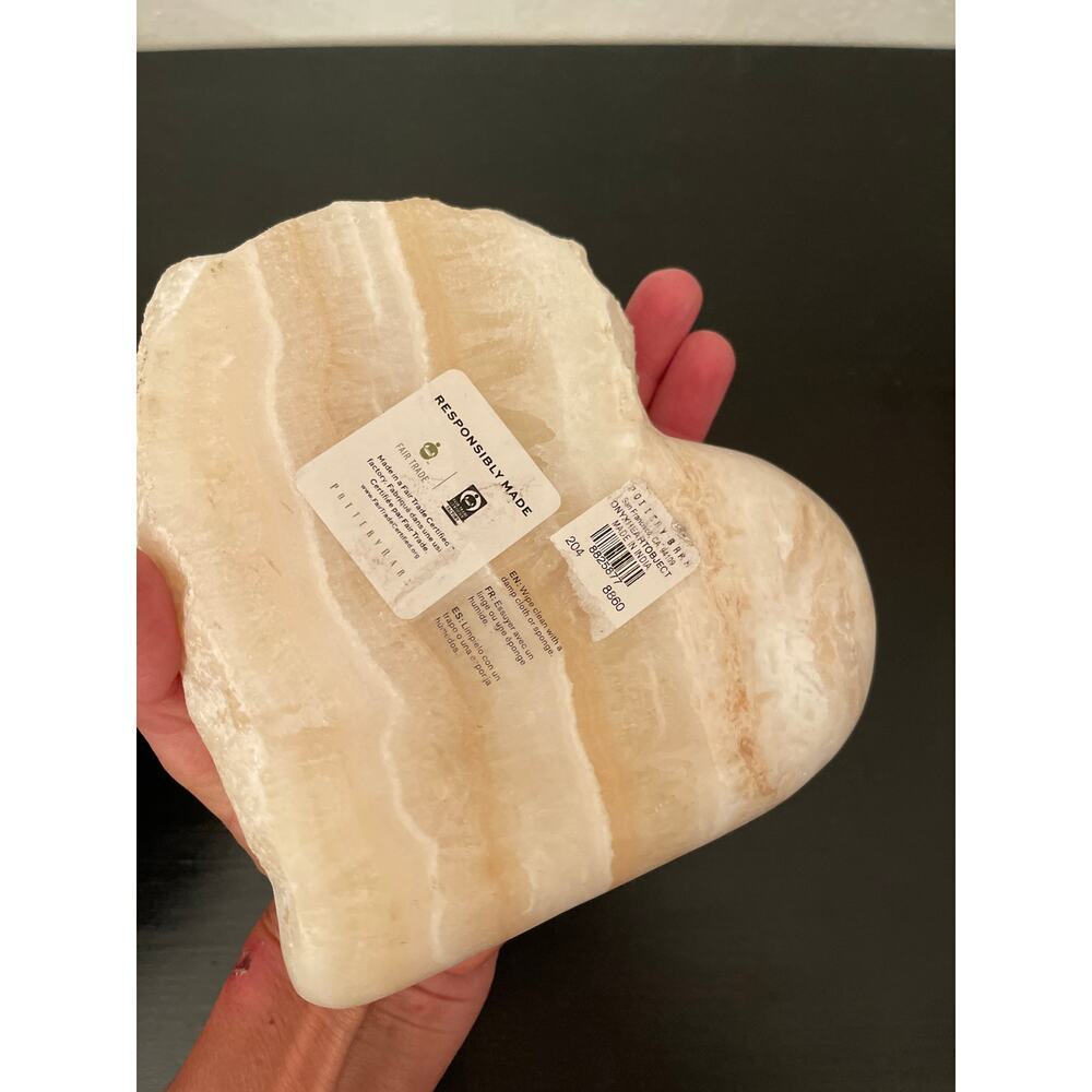 Pottery Barn Onyx heart object - Picture 7 of 7
